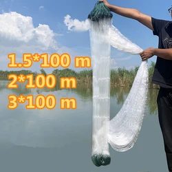 Finefish (1.5/2/3)*100M Catch Fishing Net 3 Layer Fishing Net Monofilament Fishing Gill Network With Float Outdoor Sticky Net