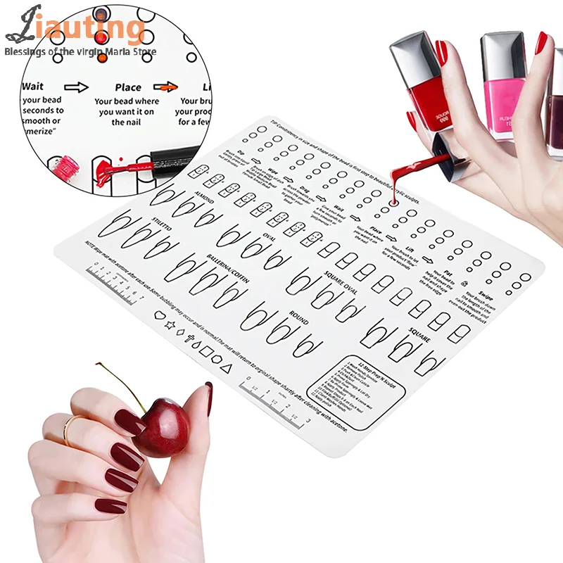 1Pcs Silikon Acryl Nagel Praxis Blatt Training Matte Salon Maniküre Monomer Flüssigkeit Professionelle Anwendung Werkzeug