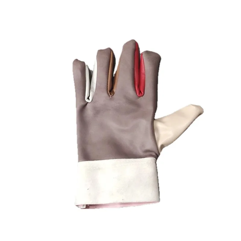 1pcs Electric Welding Gloves - Heavy-Duty Short Leather Work Gloves for Welders - Oil and Abrasion Resistant Safety Gloves