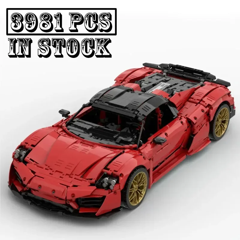 NEW MOC-172169 918 Spyder 1:8 Scale Technologys Building Block Hypercar Super Racing Car Assembly Toys Model Boys Birthday Gifts