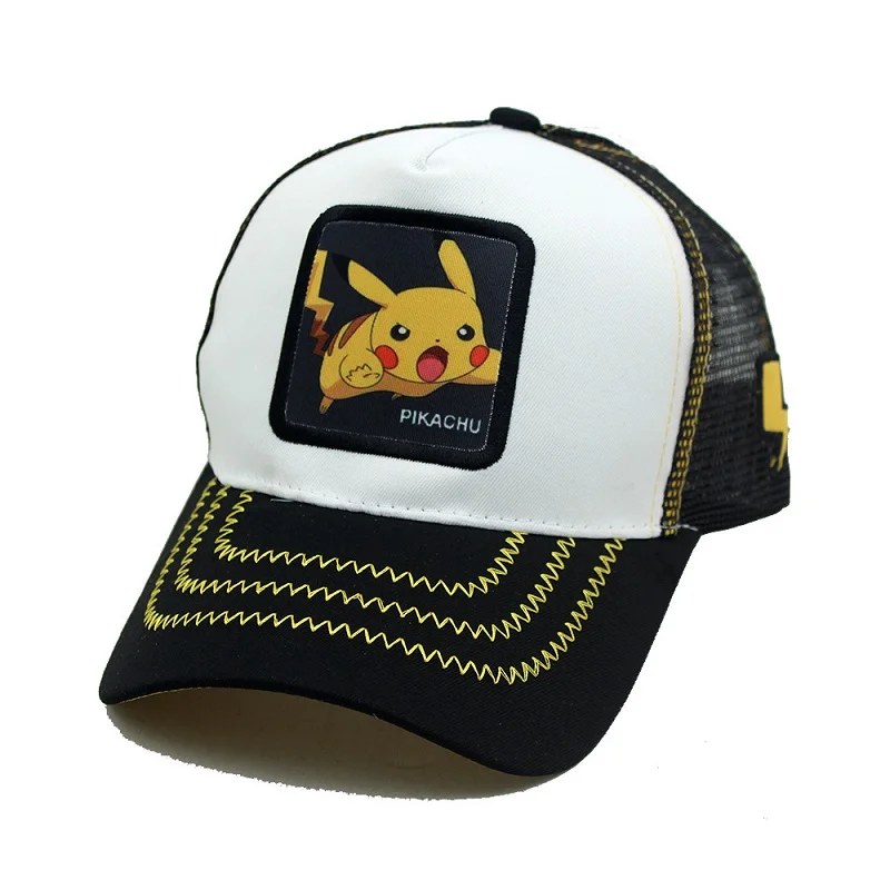 Anime rysunek Pokemon czapka z daszkiem czapka Pikachu regulowany Pokemon Cosplay Hip Hop Cartoon czapki dla dorosłych chłopiec dziewczyna prezenty