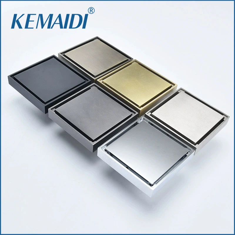 

KEMAIDI черный анти-запах невидимый слив для пола для туалета, ванной комнаты, канализации, балкона, дренаж для душевой комнаты, слив 10*10 см