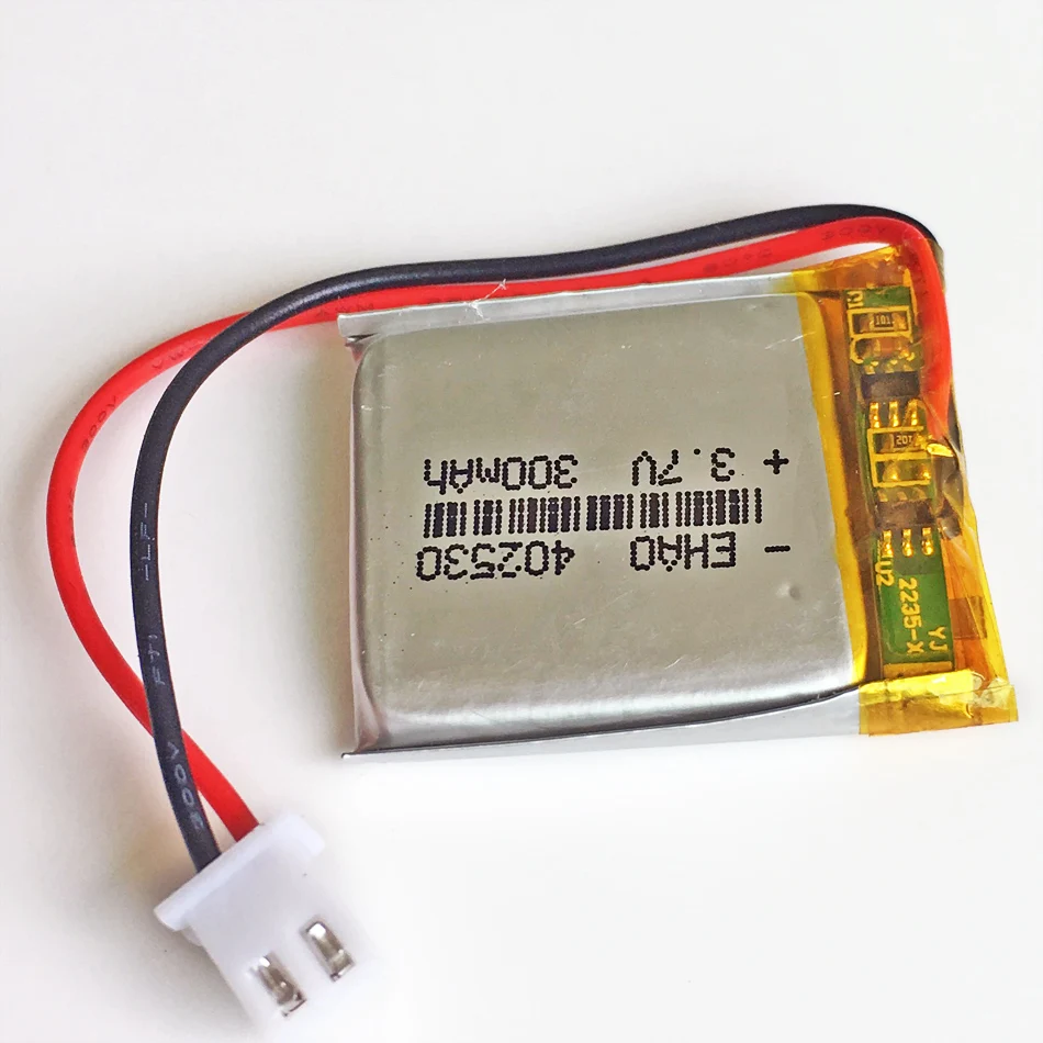 بطارية ليثيوم أيون قابلة للشحن ، 3.7 فولت ، 300 مللي أمبير ، 402530 + JST ، 2.5 مللي متر ، 2Pin المكونات ل MP3 ، غس ، سماعة بلوتوث ، سماعة ، ساعة ذكية