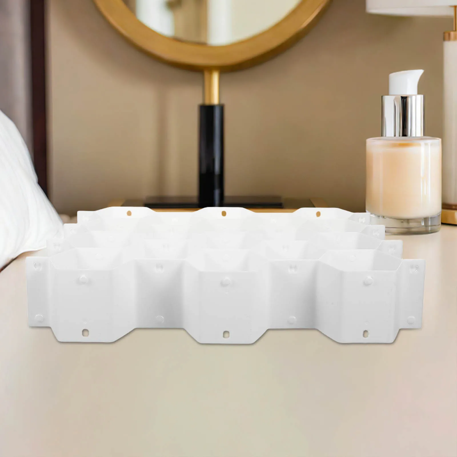 

1pc Plastic Honeycomb Drawer Organizer Grid Divider Customizable Storage Bins For Office Kitchen Closet Drawer Divider Organizer