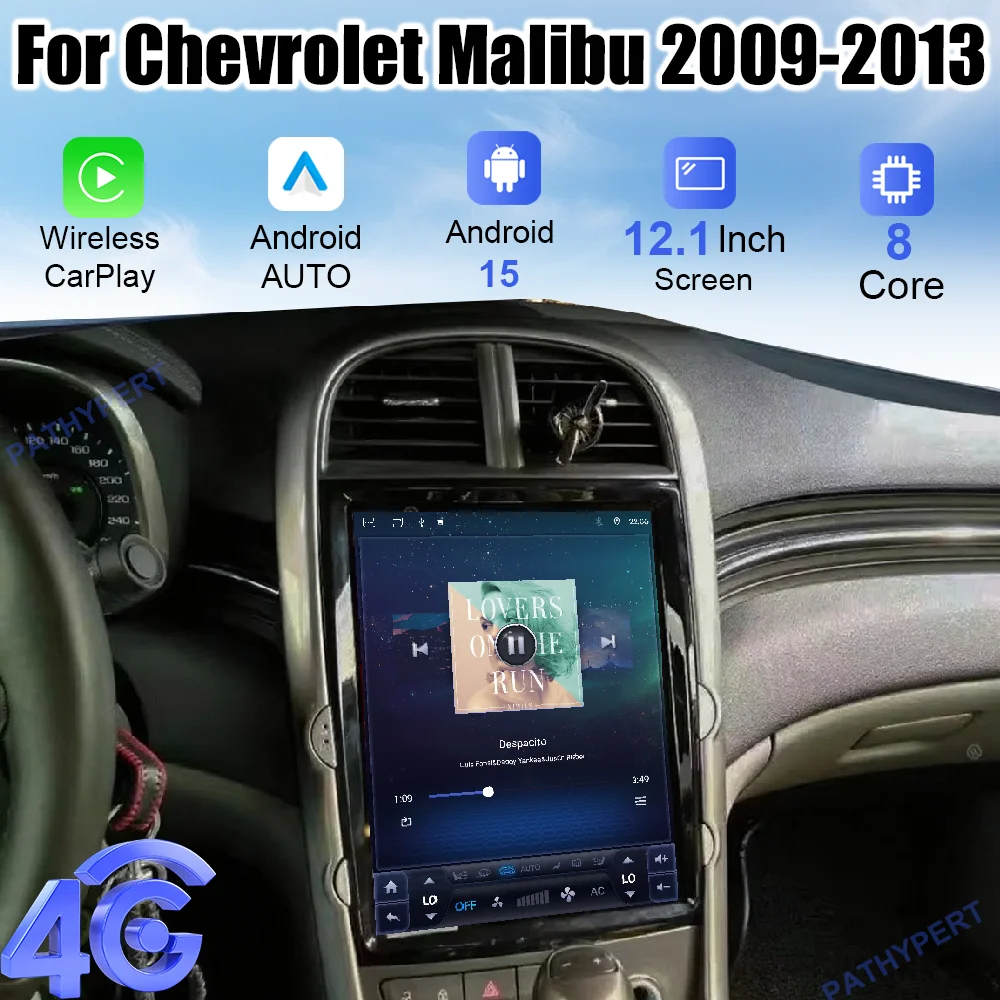 

12.1" Android 15 For Chevrolet Malibu 2009-2013 Car Intelligent Systems Multimedia Player Radio Auto Carplay GPS 4G BT Head Unit