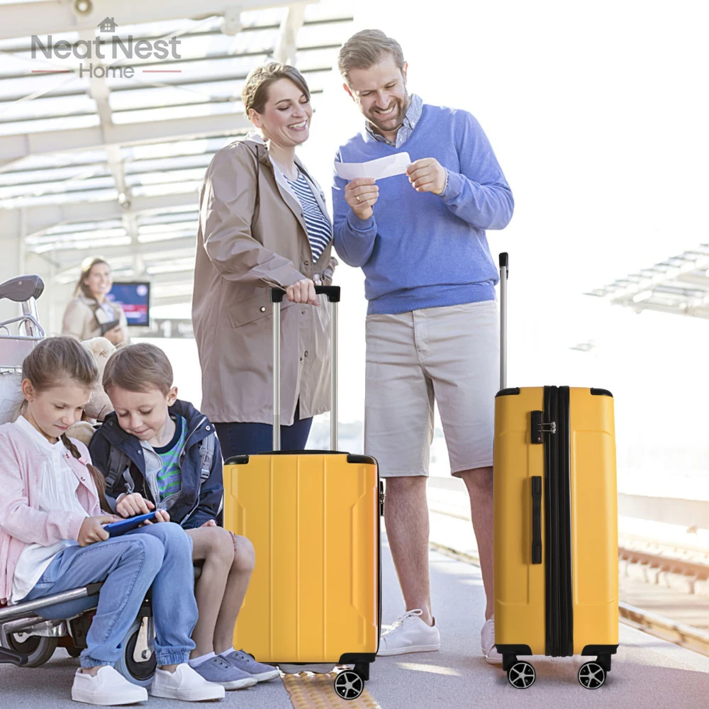 

Luggage Sets 3 Piece,Expandable Hard shell Suitcases with Double Spinner,Travel luggage Set with TSA Lock,Retractable Handle