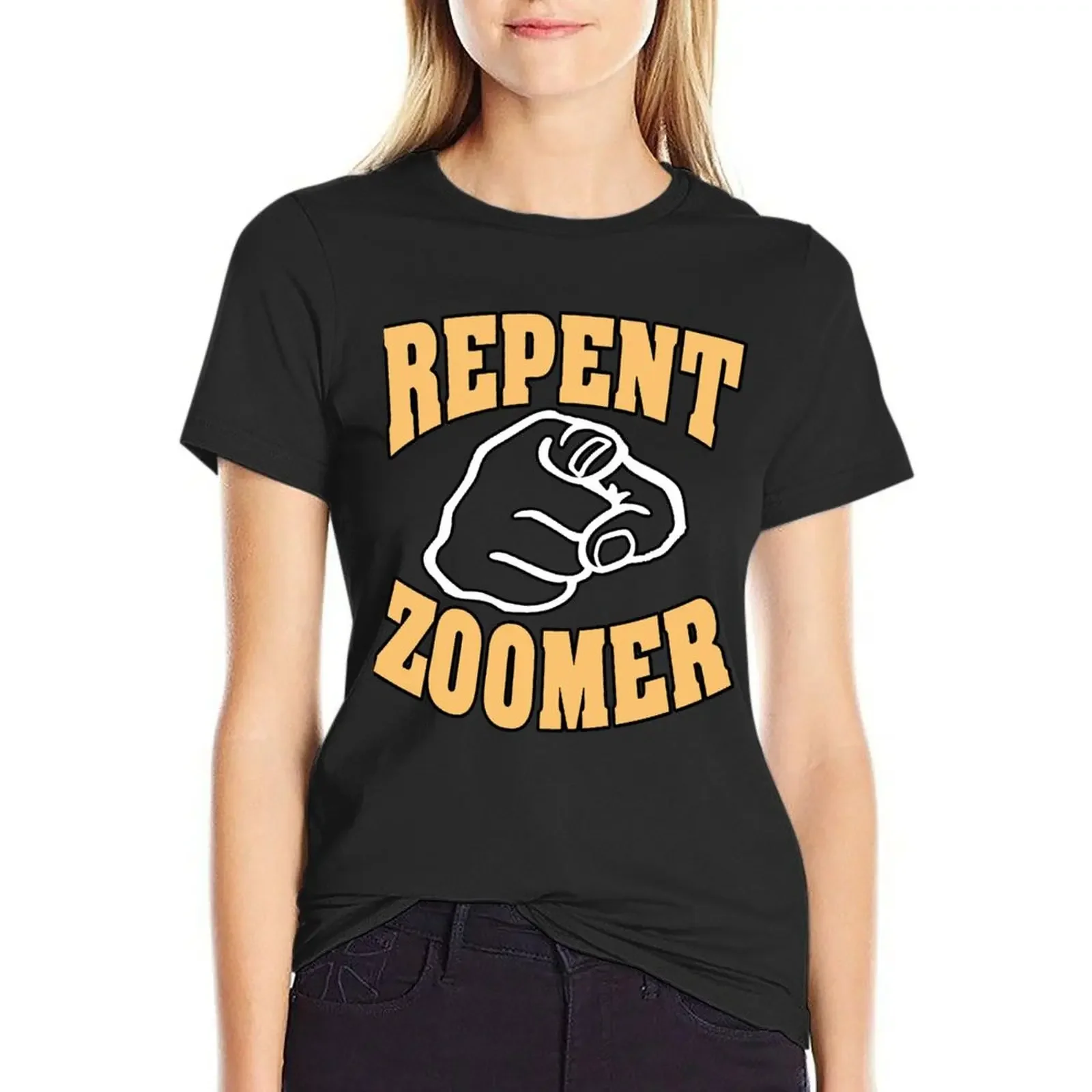 

Repent Zoomer T-Shirt graphics Blouse vintage clothes animal print tops for Women