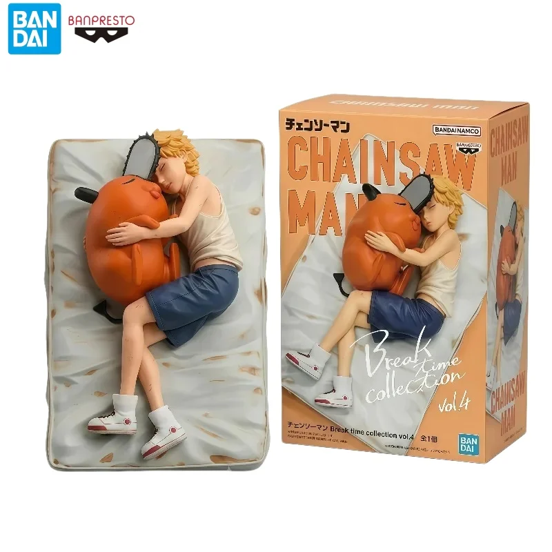 En Stock, 100% Original, Banpresto Chainsaw Man Denji & Pochita Break Time Vol.4, Figura Coleccionable de Anime, Decoración para Escritorio y Hogar, Regalos