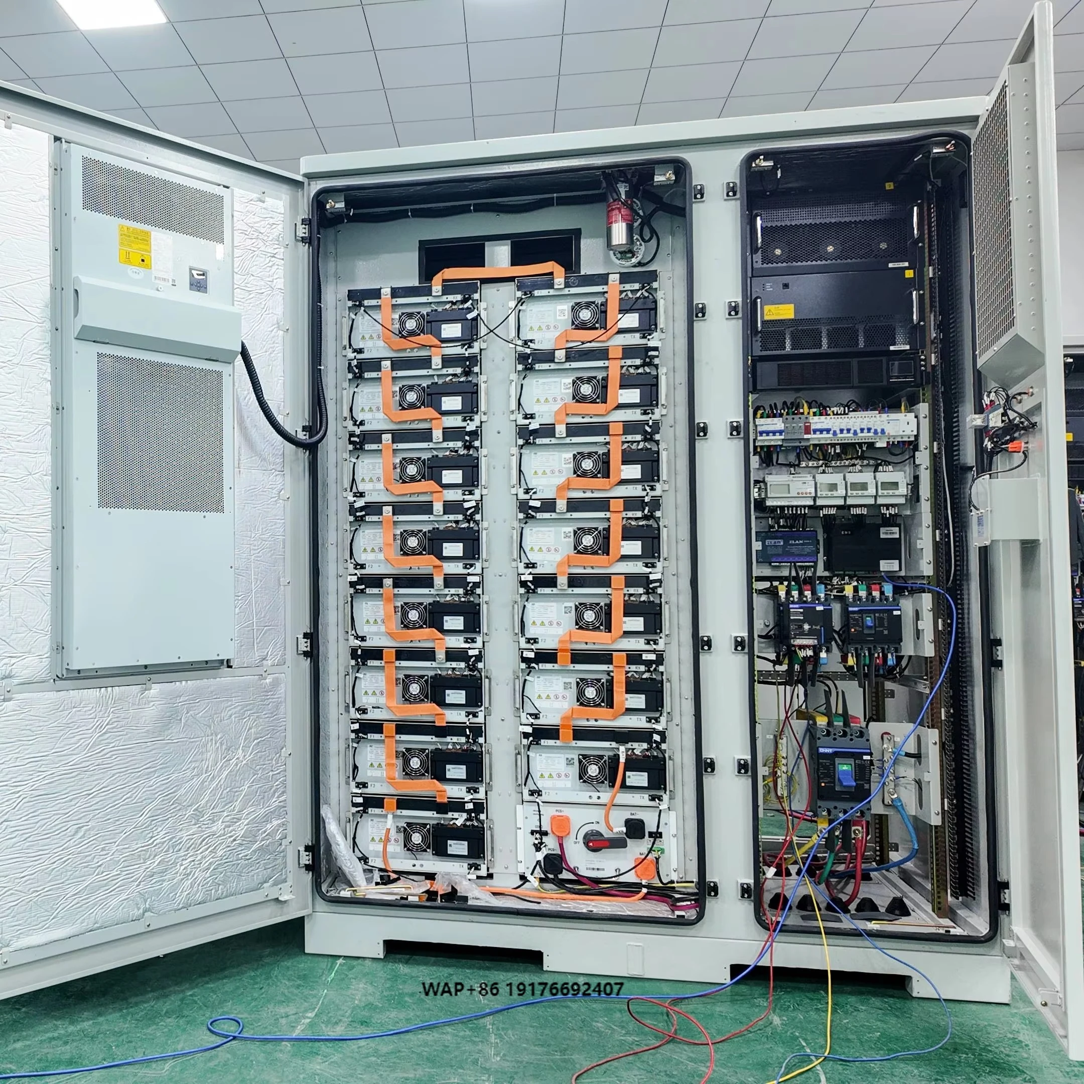 ESS High Voltage 100Kwh 200Kwh 215Kwh Lithium Ion Battery System Off-Grid Connection Rack Mount Cabinet for Industrial Energy
