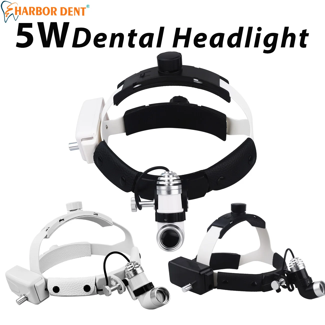 

Dental LED Head Light Lamp For Binocular Loupes Adjustable 5W Brightness Spotlight Dentistry Lab Surgical Headlamp