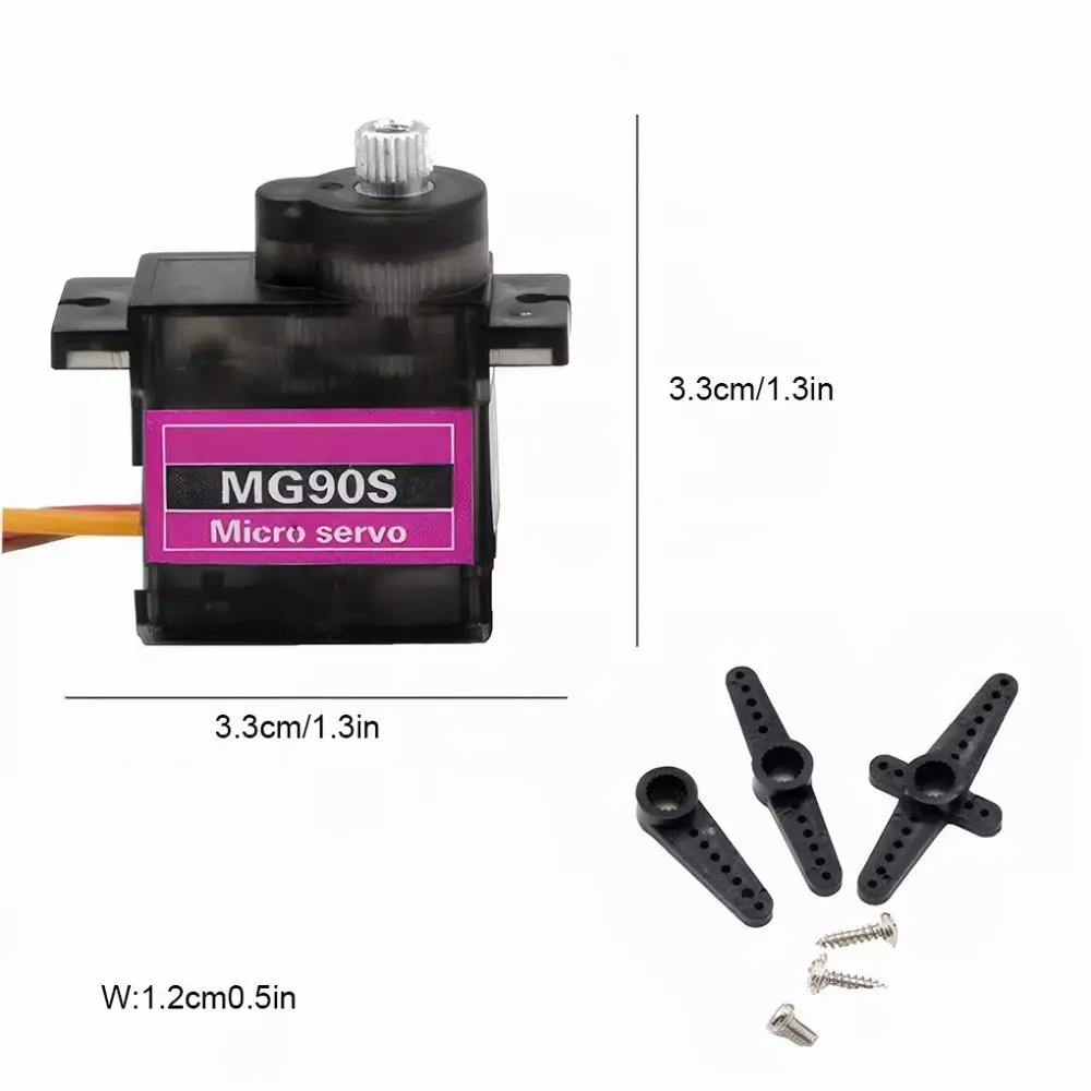 4PCS MG90S Servo All Metal Gear 9G SG90 Upgraded Version For Helicopter Plane Boat Car MG90 9G Trex 450 RC Robot Wholesale Retai