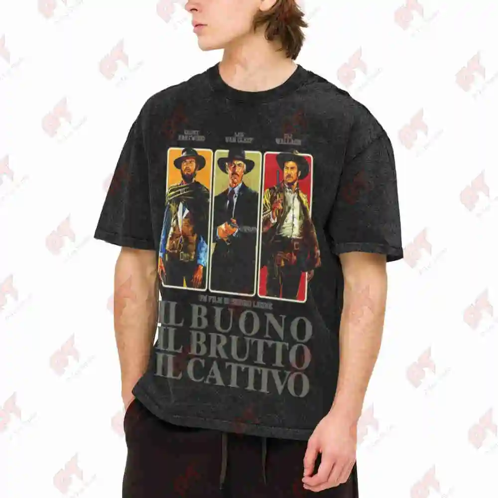 Un Film Di Sergio Leone Vintage Washed Tee Pure Cotton T-Shirt