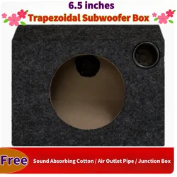 Car audio modification, 6.5-inch trapezoidal speaker housing, car/home passive subwoofer empty box, speaker wooden box