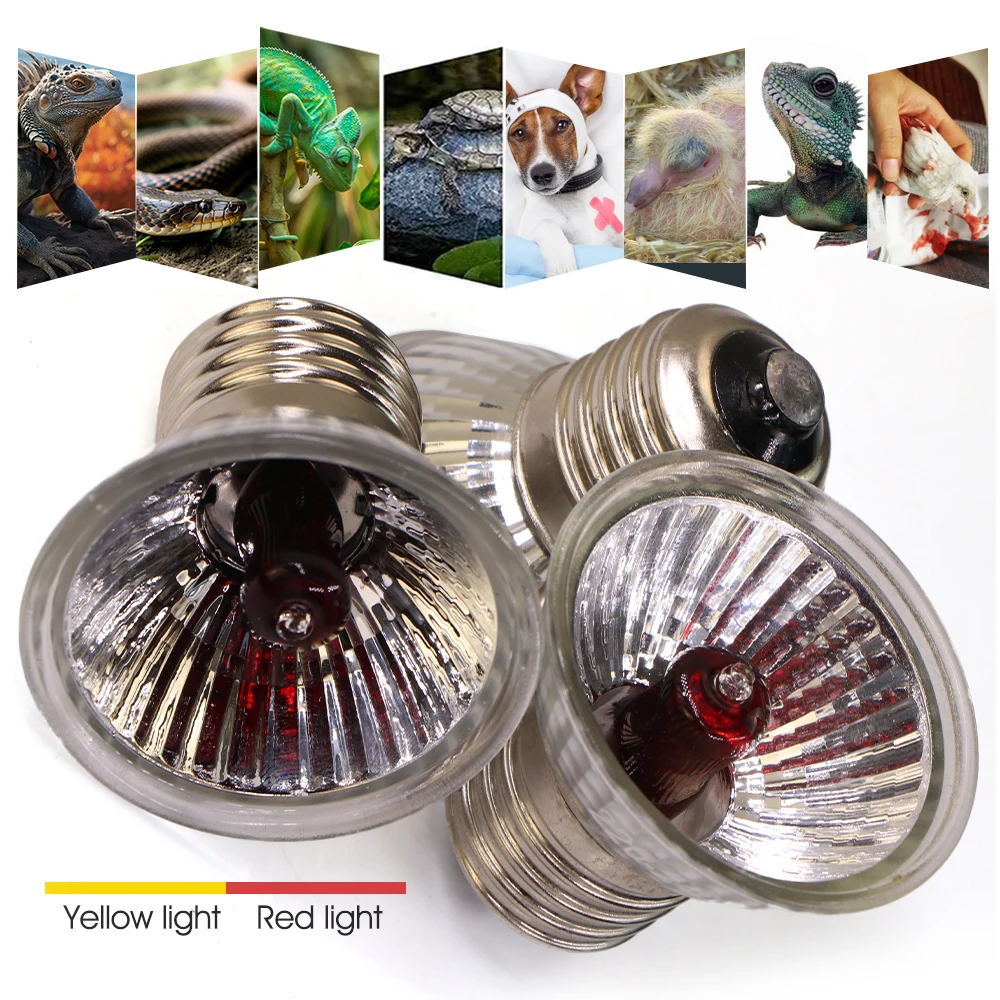 220V Pet Heating Lamp UVA+UVB Reptile Heating Lighting Lizards Tortoise Animal Temperature Controller Illumination Warm Light