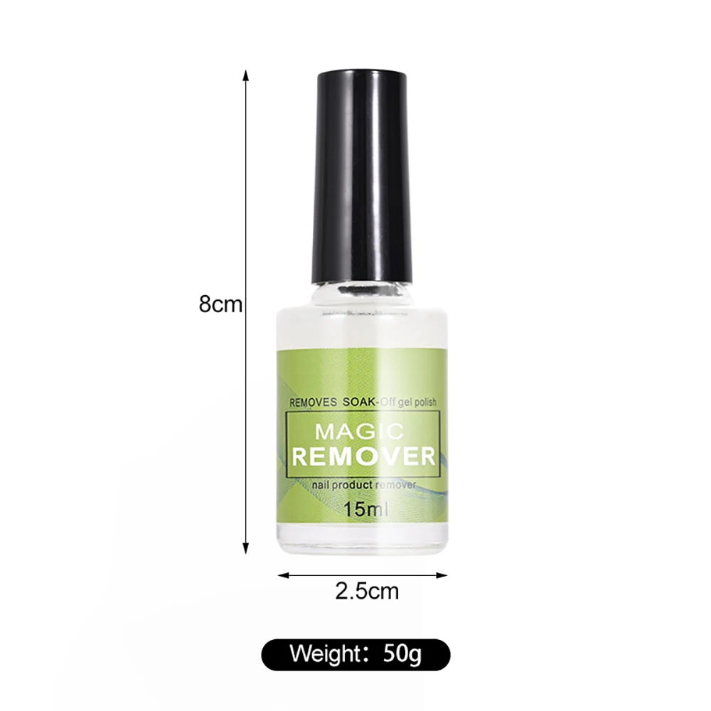 15 ml/flasche Nagel Gel Polish Magic Remover UV/Led Gel Soak Off Einfach Schnelle Entferner Sicher verschwinden Entferner Für Nagel Top Coat/Basis Mantel