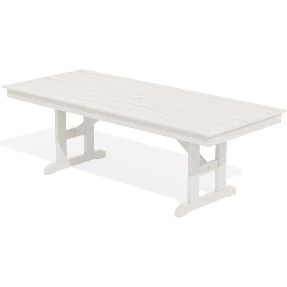 

Outdoor Large HDPE Dining Table, 84" Recular Dining Table or 6-8 Person, All Weather HDPE Outdoor urniture or Backyard, Garden,