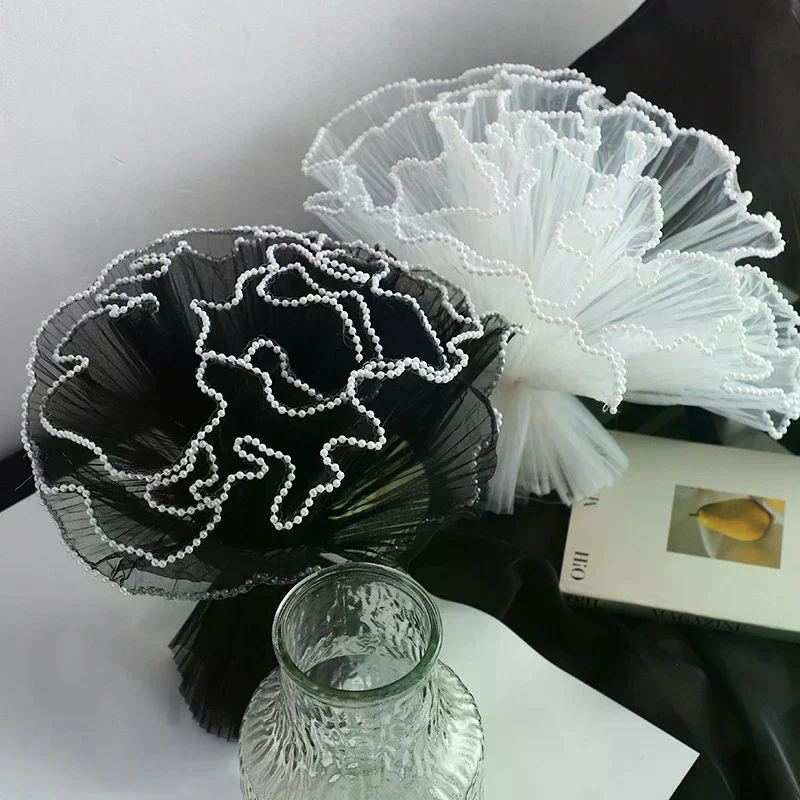 

Бумага для упаковки цветов 28смx4.5м, волнистая сетка, кружевная ткань для флористики, упаковка для букетов, подарочная упаковка для цветов