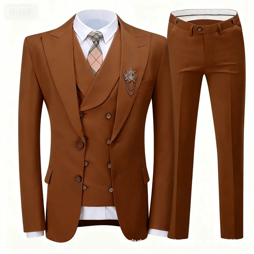 

Men High Quality Dress Suit Business Fashion Suit 3piece