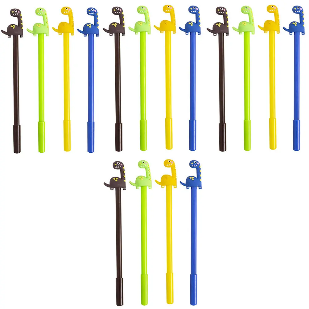 

16Pcs Gel Pen Spotted Dinosaur Design Smooth Writing Signature Pen for Students Office Stationary Adorable Gift