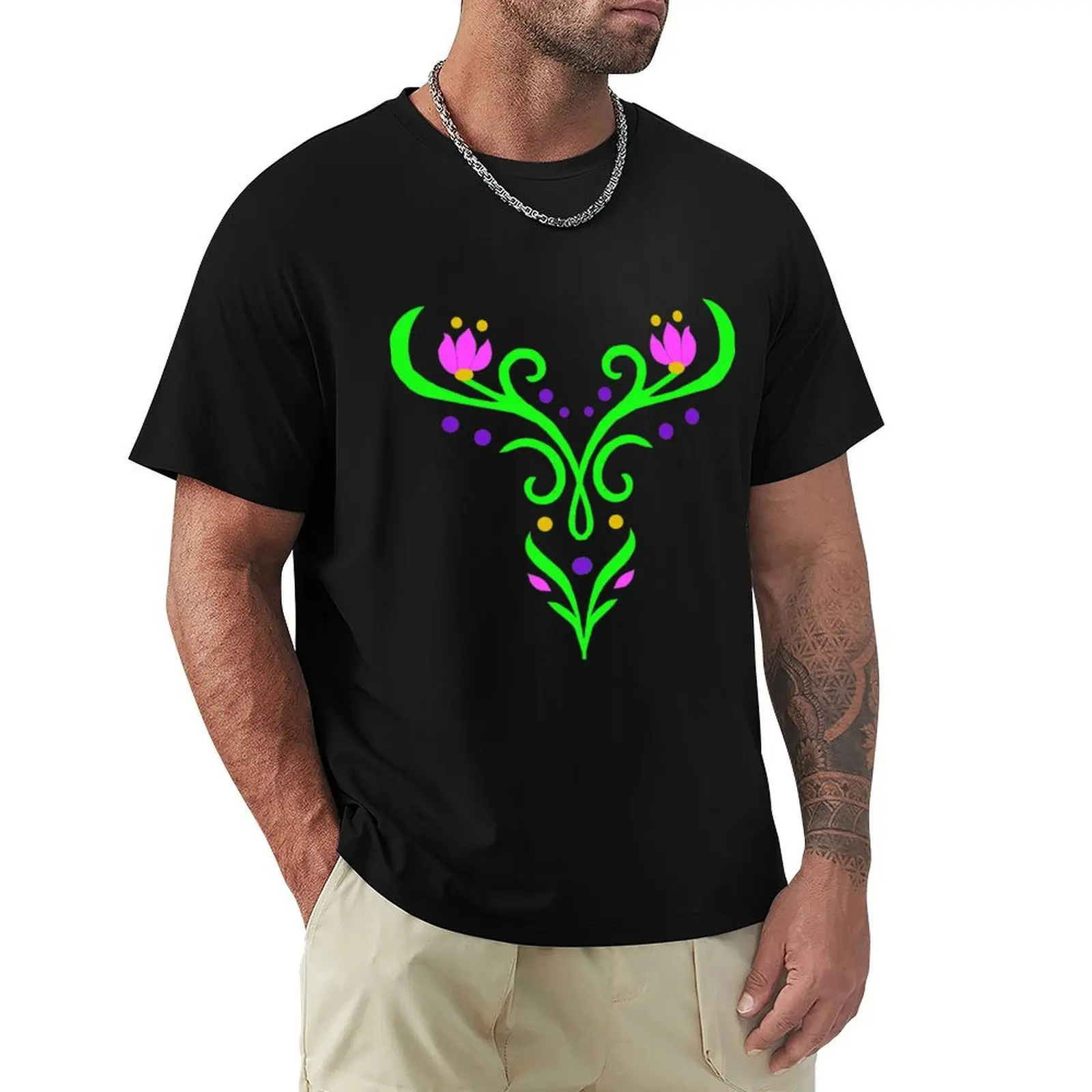 Anna Rosemaling T-Shirt Active Sports Short Sleeve Cotton Shirt
