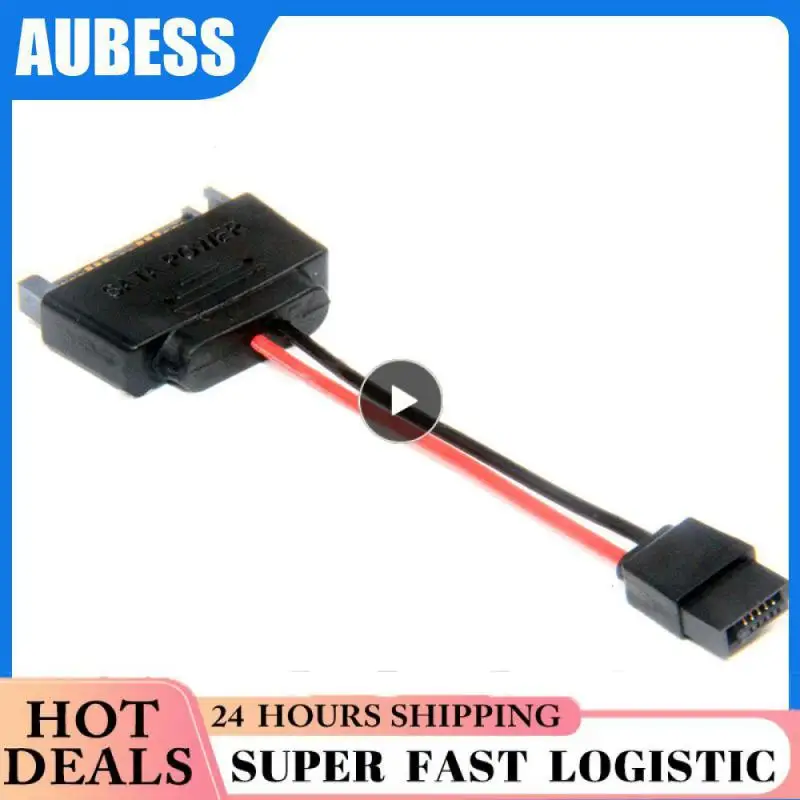 Power 15-Pin Male to SATA 6-Pin Slimline Power Adapter Cable