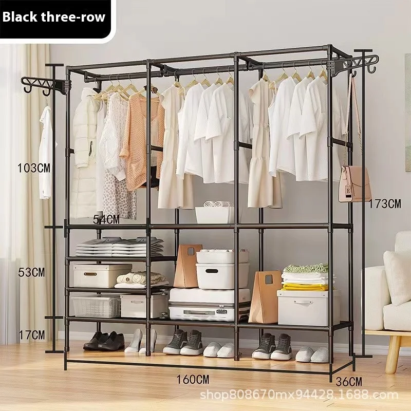 Modern Simple Vertical Iron Coat Rack Living Room Home Bedroom Metal Clothes Bag Rack Wholesale Steel