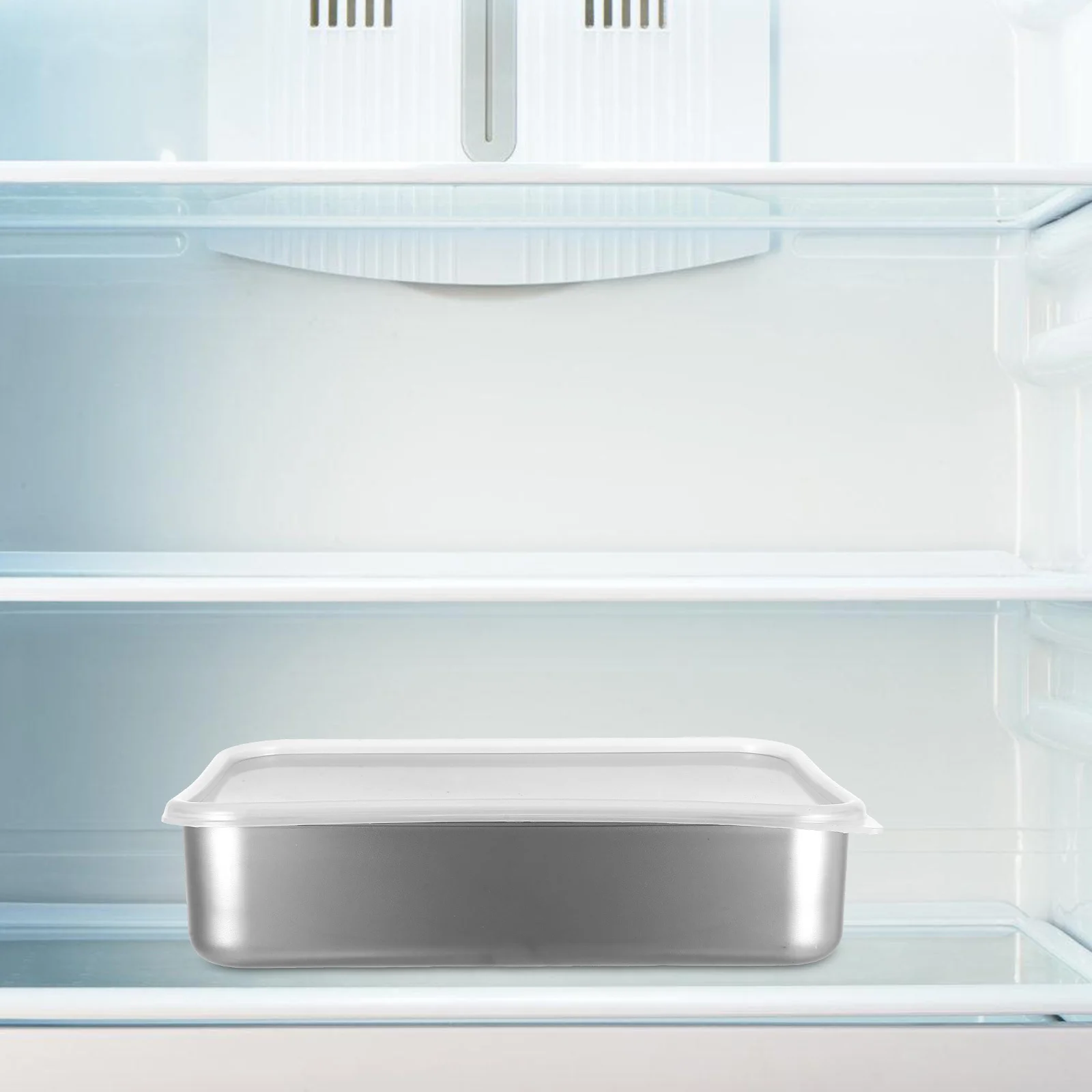 

1 set 1 Set Stainless Steel Dumpling Freezer Box Fridge Food Storage Container Multi-Function Kitchen Organizer Sealing Lid Heat