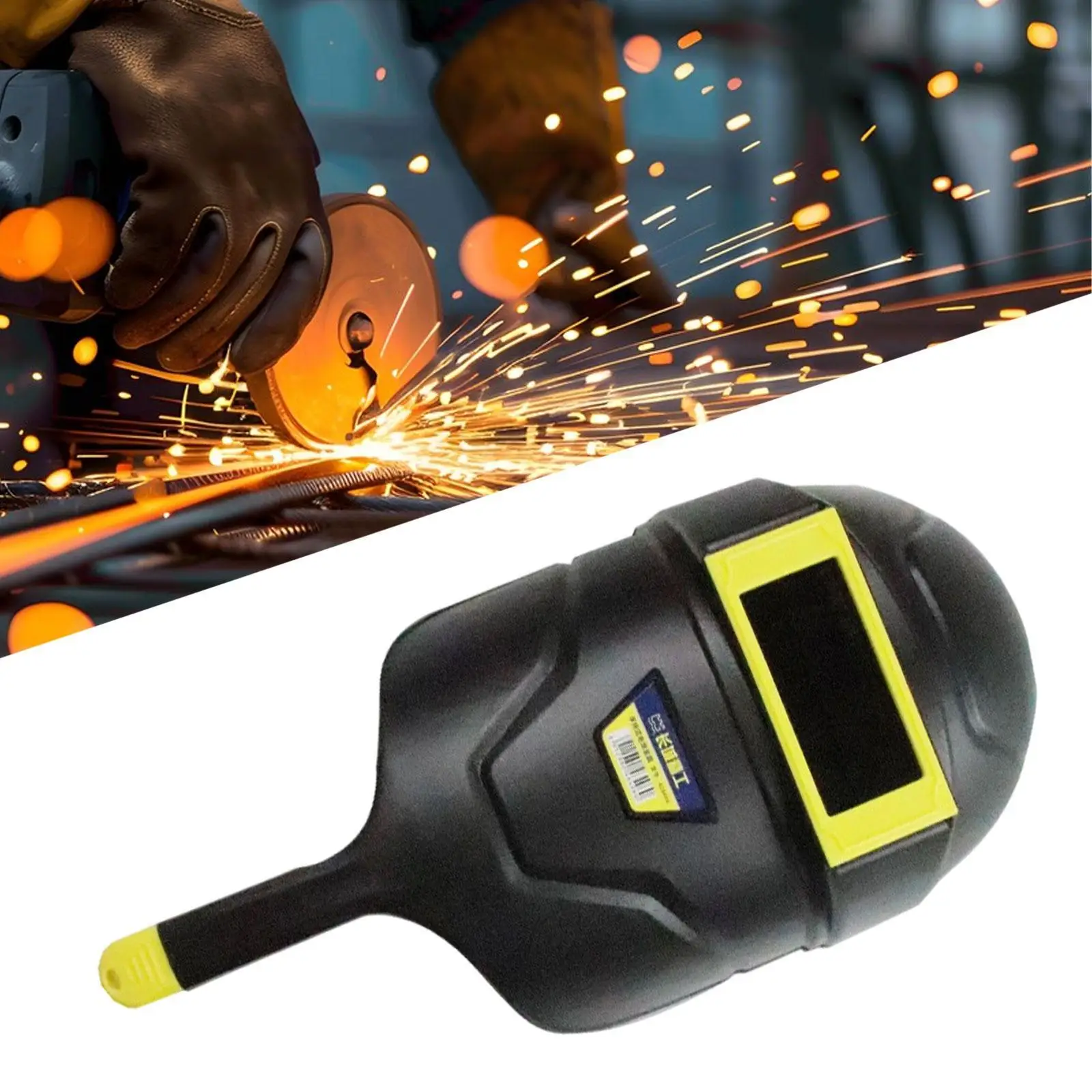 Handheld Welding Masks Face Shields Large View Anti Splashes with Handle Welder Masks Comfortable Portable Multifunctional