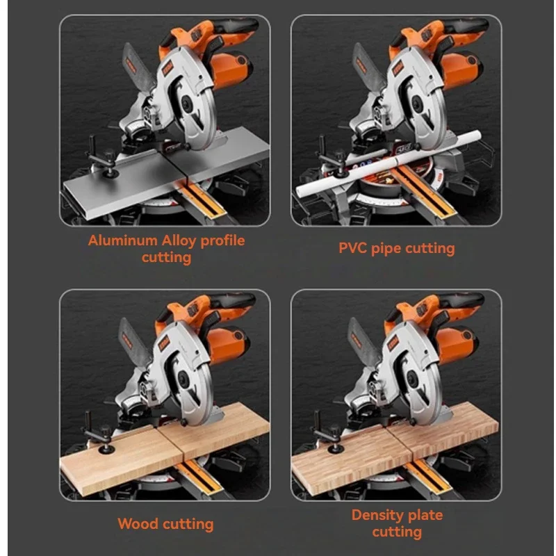 2200 W Spurstange Gehrungssäge Multifunktionale Aluminiumprofilsäge Aluminiummaschine Hochleistungs-Spezialschneidemaschine für die Holzbearbeitung