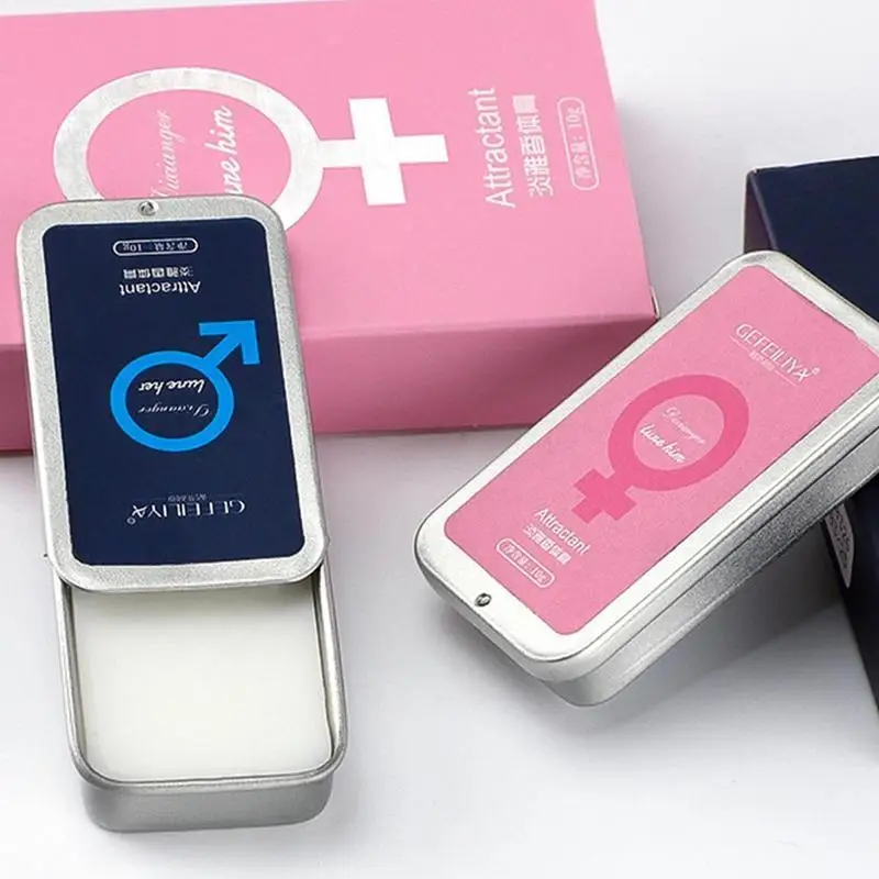 Perfume de feromonas en bálsamo sólido para hombres y mujeres, en lata compacta, fragancia duradera, desodorante para citas, desodorante portátil.