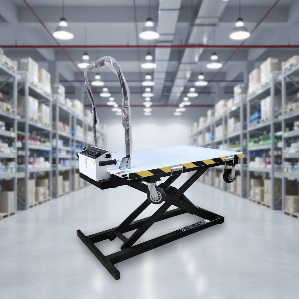 OEM Trade Flatbed Greenhouse Trolleys Dolly Electric Hydraulic Transportation Hand Truck Cart Stainless Steel Platform Lifting