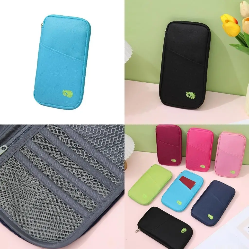 

X90D Обложка для паспорта Безопасный дорожный кошелек Органайзер для документов с несколькими отделениями