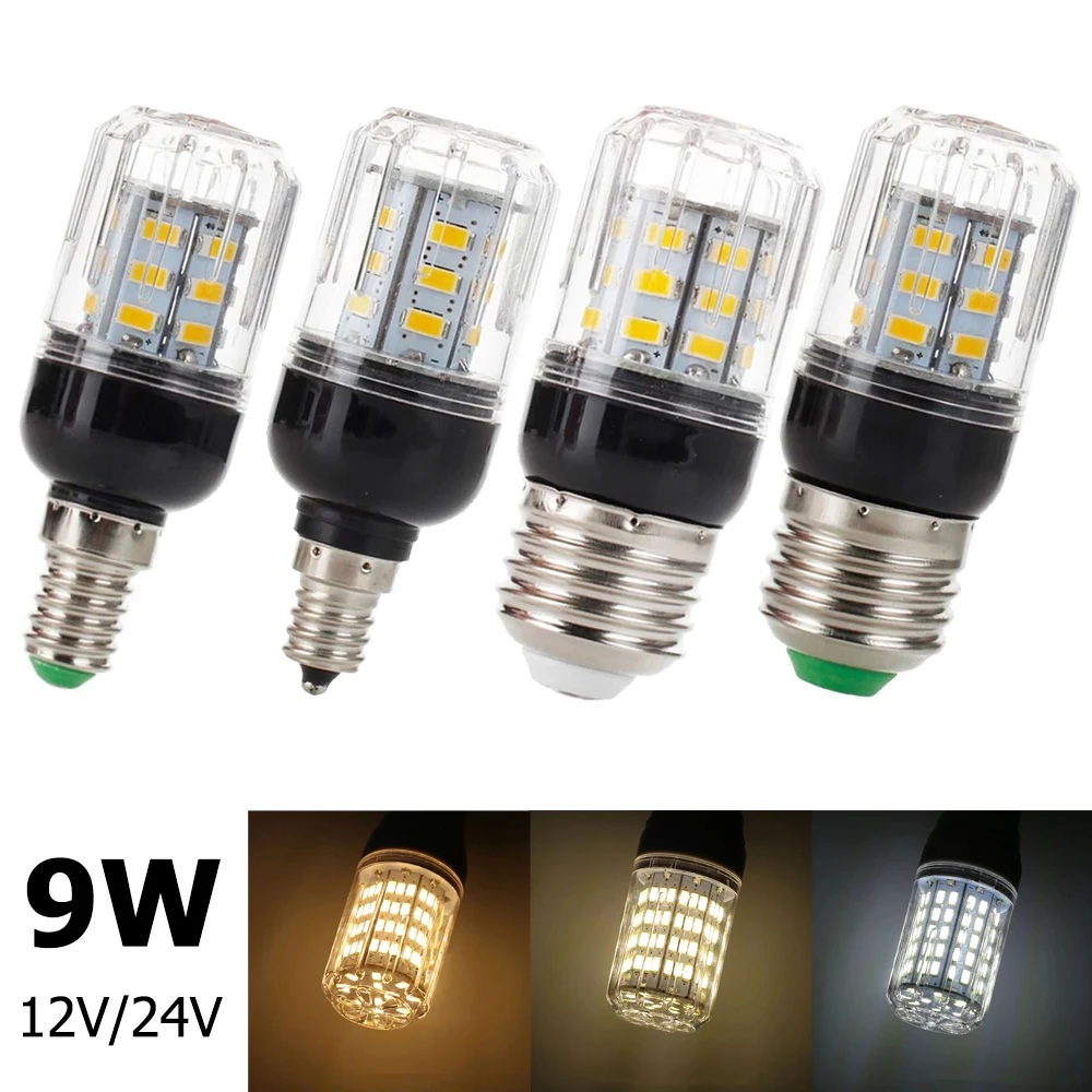 10pcs/lot Led Corn Light Bulbs E27 E14 Bulb DC 24v Lamp Lampada Living Energy-saving B22 E12/e26/e14/b22 High-power Warm Super