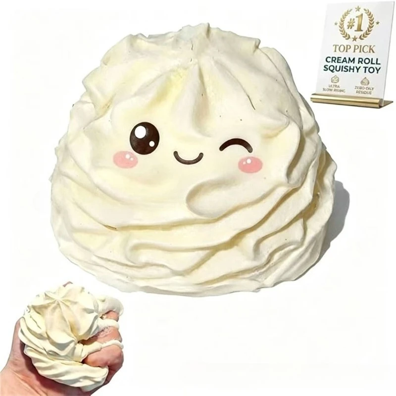 Creme-Roll-Spielzeug mit langsamem Rückprall zum Quetschen – Geschenke zum Quetschen und Spielen