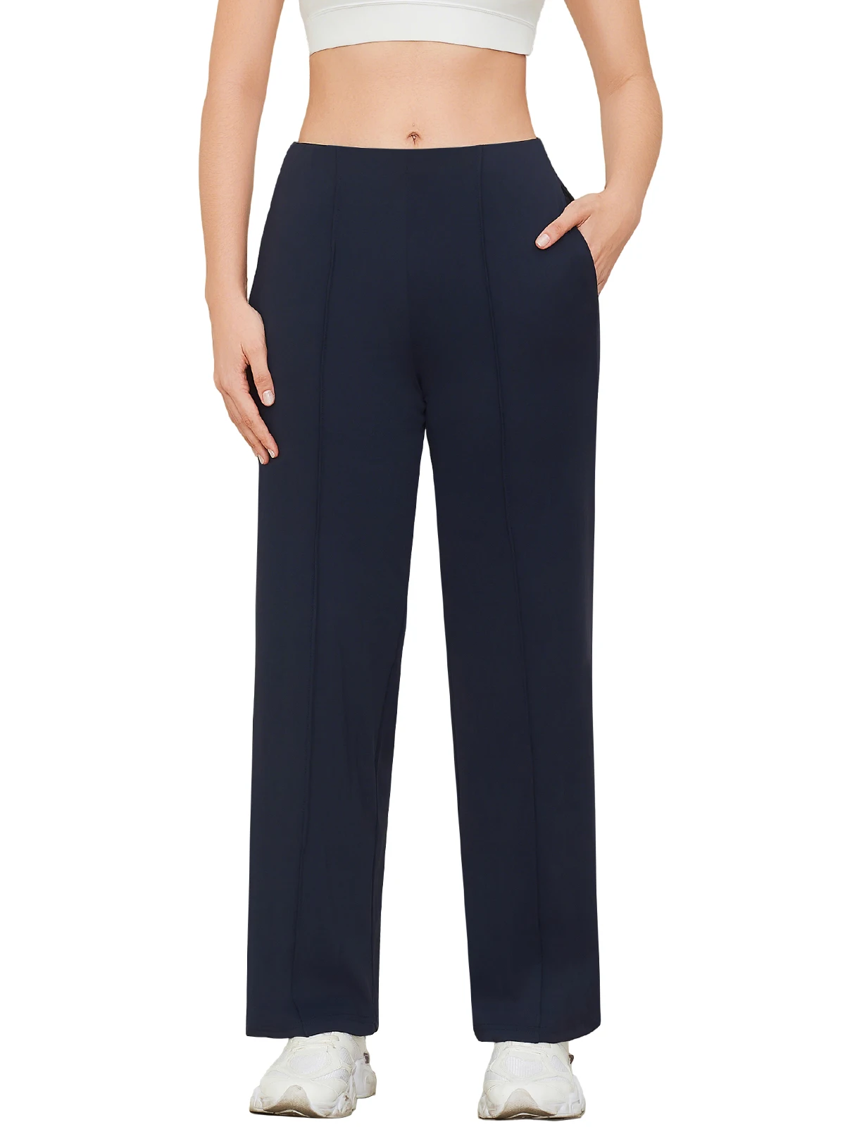 Wide Leg Pants for Women High Waisted Yoga Pants with Pockets Stretch Casual Lounge Pants