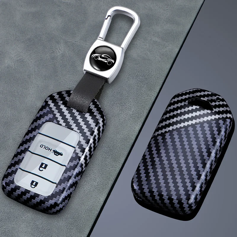 

ABS Car Key Case Cover For Honda Civic Accord HR-V CR-V CRV 2022 2023 3 Buttons Auto Shell Fob Holder Car Accessories