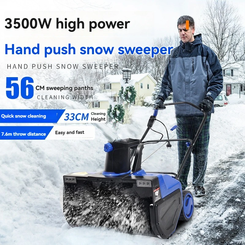 High-Power Electric Snow Blower, Push Type Wide-Area All-Gear Drive for Home, Commercial & Property Use
