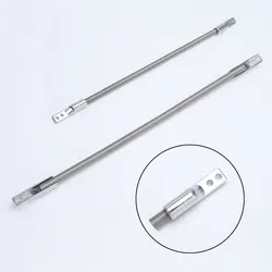 304 Stainless Steel Door Loop Pass 1pcs Net Cable 18/30cm Long Option Flexible Armored Wire Protector Exposed Mortise Mounting