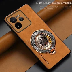 Leather Shockproof Case Silicone for realme GT7 Pro racing 8 15 15T neo 7turbo se Magnetic Wireless Charging Cover stand