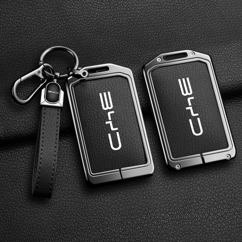 

Кожаный чехол для дистанционного ключа с картой NFC из цинкового сплава для BYD Tang DM Han EV Song Qin PRO PLUS DMI Чехол для ключей Автомобильный брелок