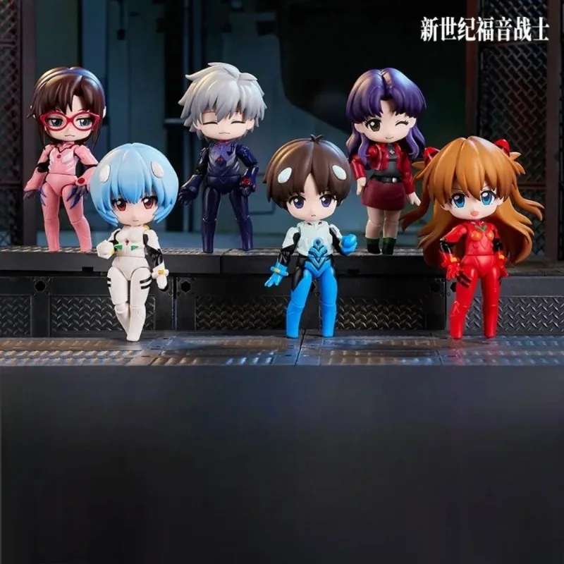 Nouvelle figurine BLOKEES Q Story Neon Genesis Evangelion Miracle Connection, boîte mystère, modèle articulé, collection de jouets, décoration de bureau
