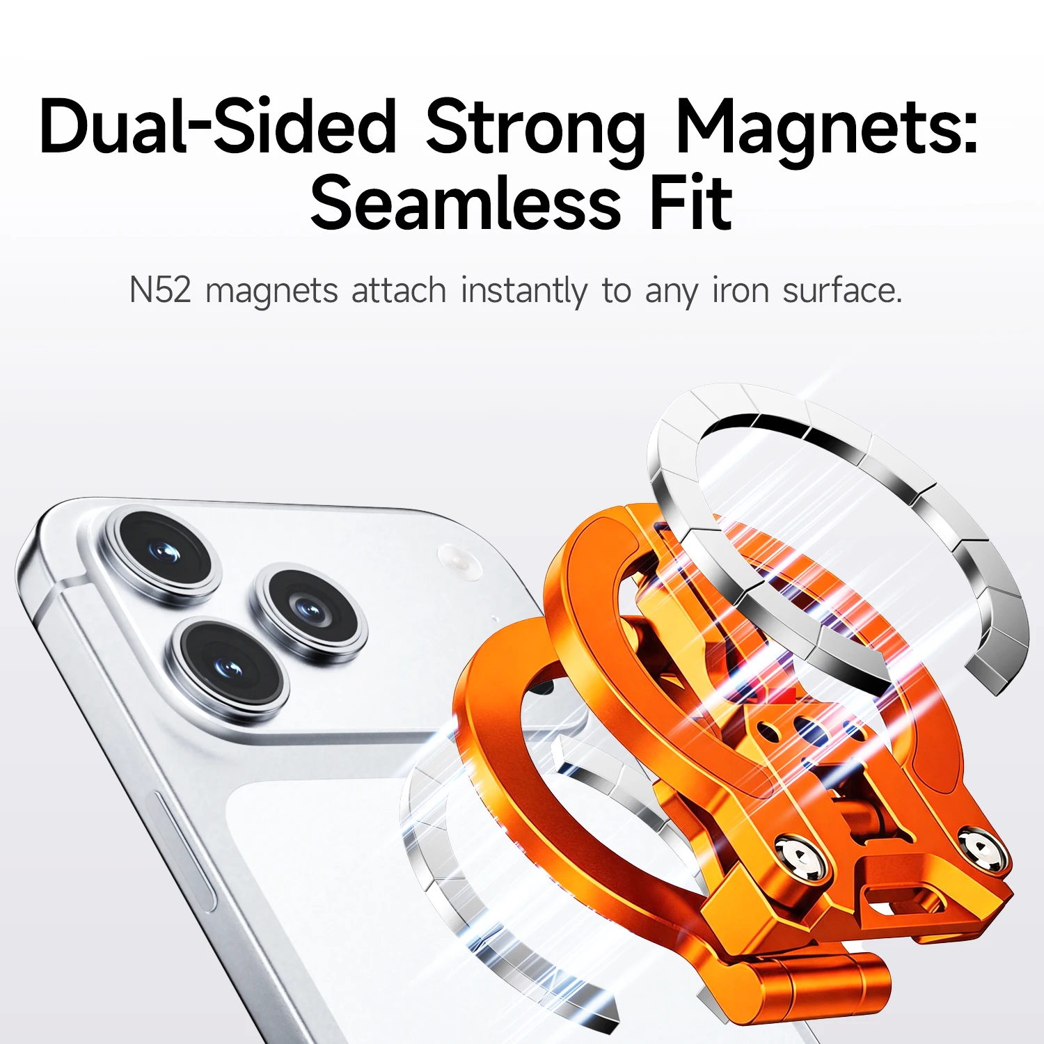 XILETU COBONE Doppelseitiger Magnetischer Handyhalter Ultraflaches Faltbares Desktop-Stativ 1/4-Zoll-Schnittstelle für iPhone Täglicher Gebrauch – Detail 5