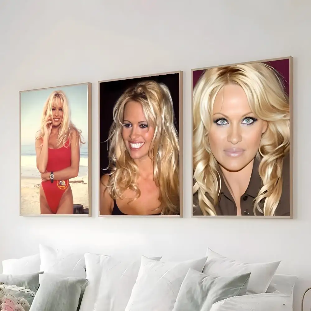 P-Pamela Anderson Poster High-definition  poster stickers, suitable for bedroom, living room, home decoration