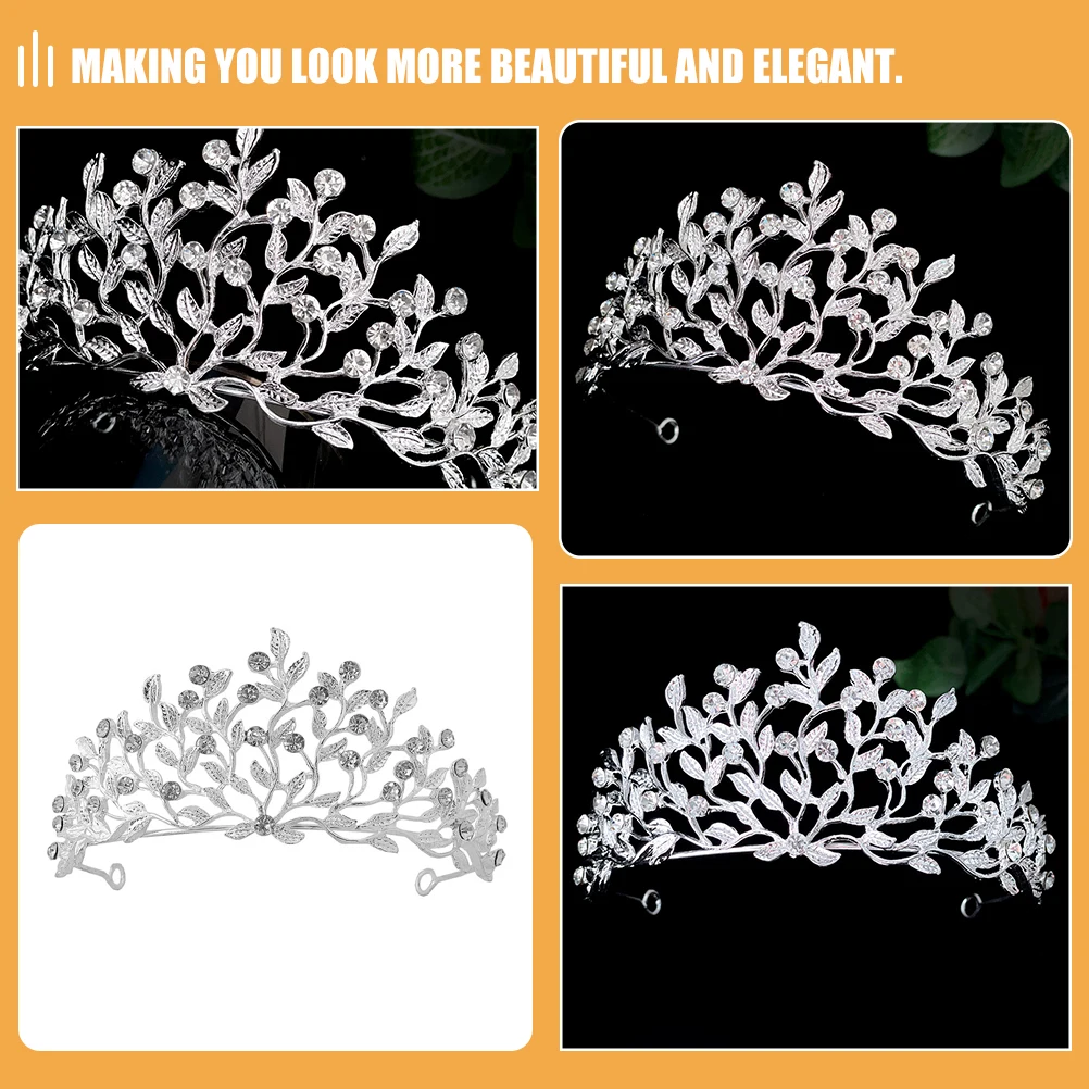 

Diamond Crown Head Hoop Bridal Headpiece Accessories Headband Bride for Wedding Hair Accessory Women Jewelry Forehead