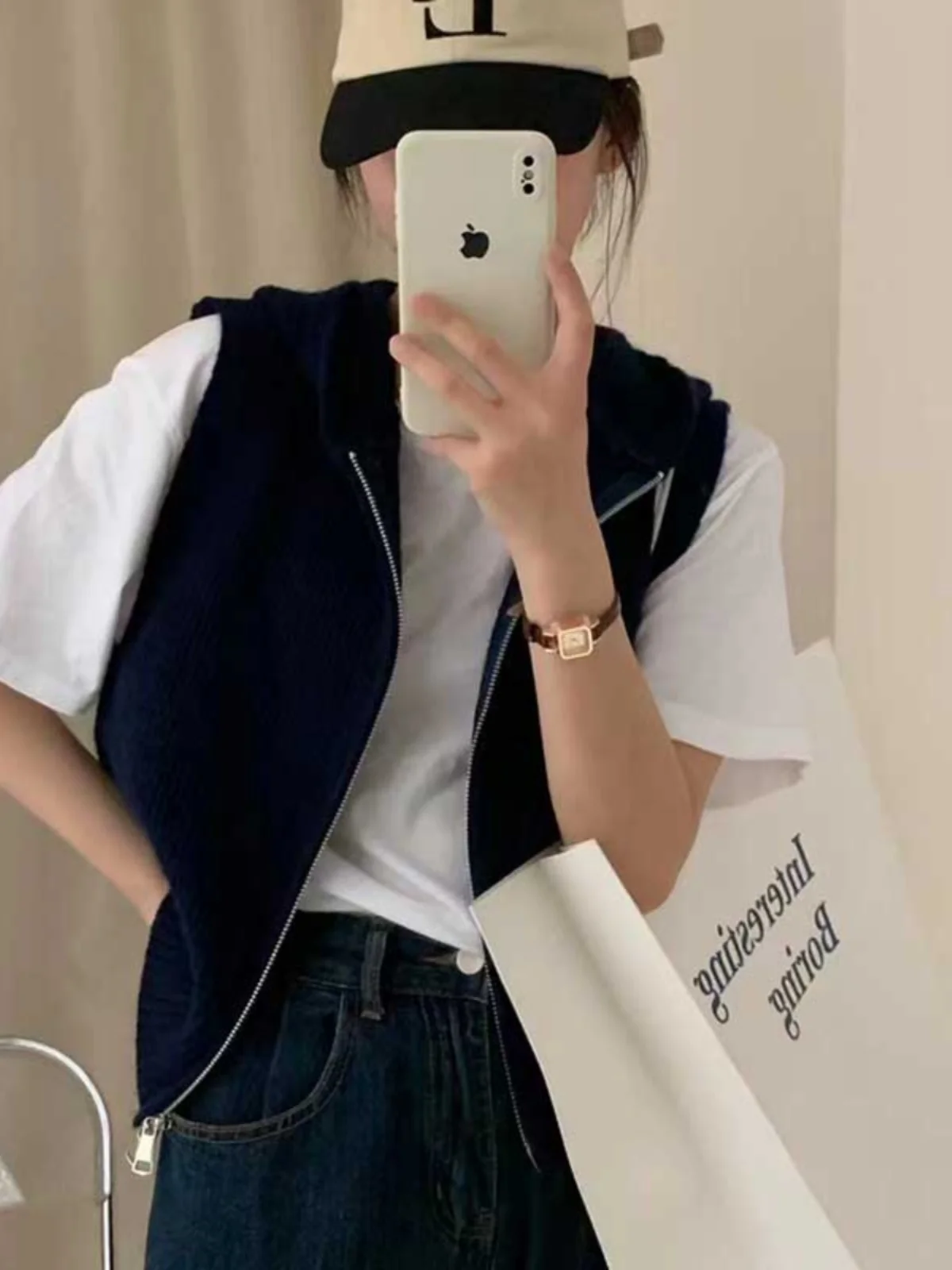 

Vests Waistcoats Thin Womens Vest Black Winter Cotton-Padded Fleece-Lined Double-Sided Quilted Hooded Windproof Padded Warm Sexy