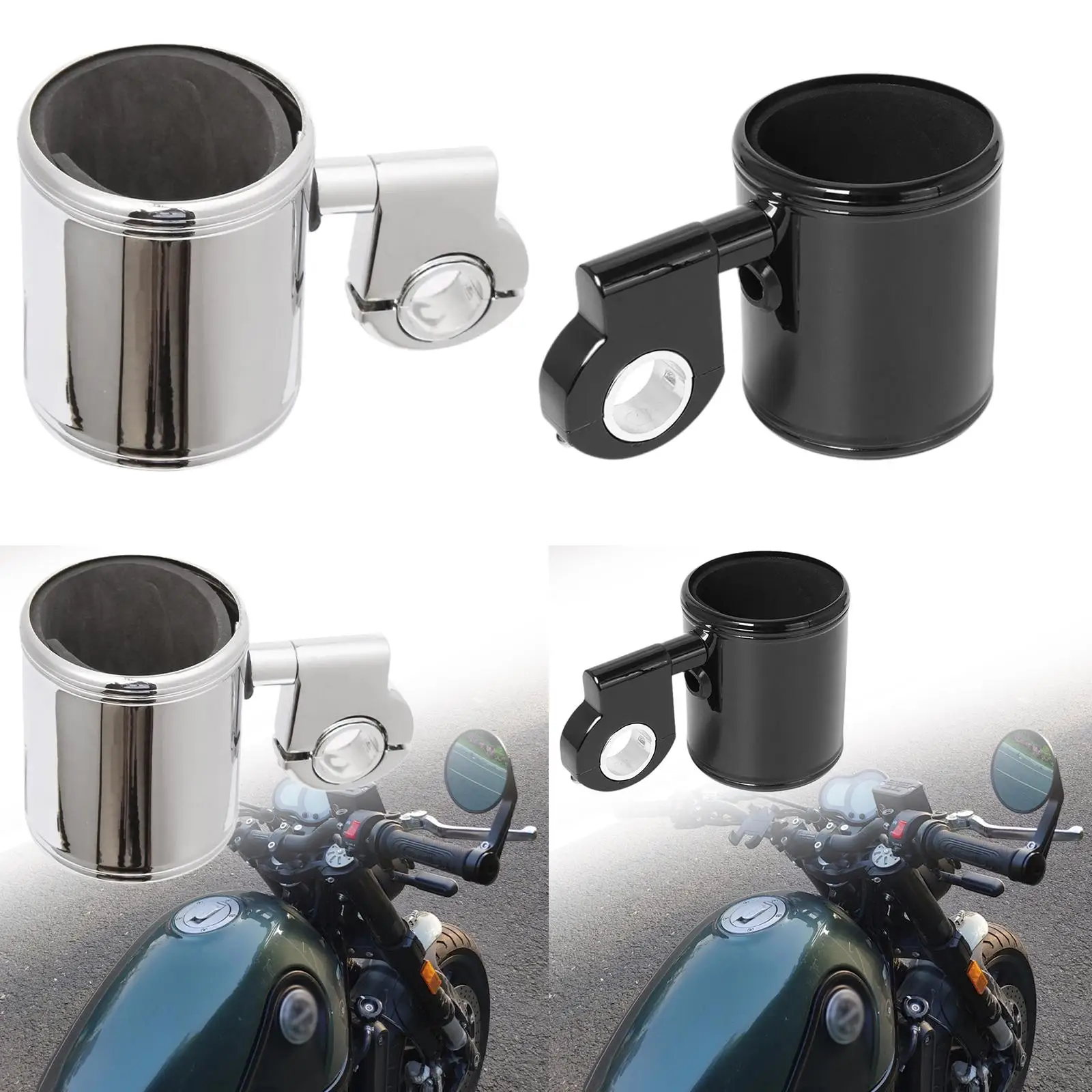 

Universal Motorcycle Cup Holder Metal Adjustable Drink Carrier Handlebar Mount Water Bottle Cage for Biking