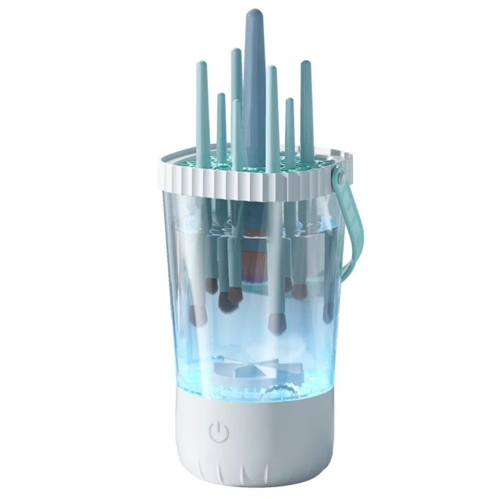 Transparent Electric Makeup Brush Cleaner and Dryer Quick Drying Efficient Deep Clean Automatic Cosmetic Washing Tool Convenient