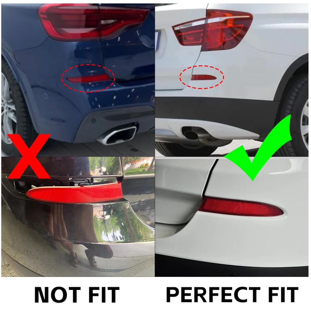 

2PCS LED Rear Bumper Reflector Lamp Car Tail Brake Stop Lights Accessories For BMW F25 X3 Series 2014 2015 2016 2017 63257352209
