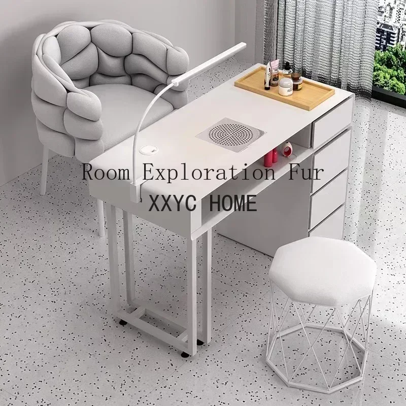 

Professional Manicure Table Cleaner Aesthetic Women Beauty Nail Tech Table Prosthetic Pedicure Mesa Nail Bar Furniture LJ50MT