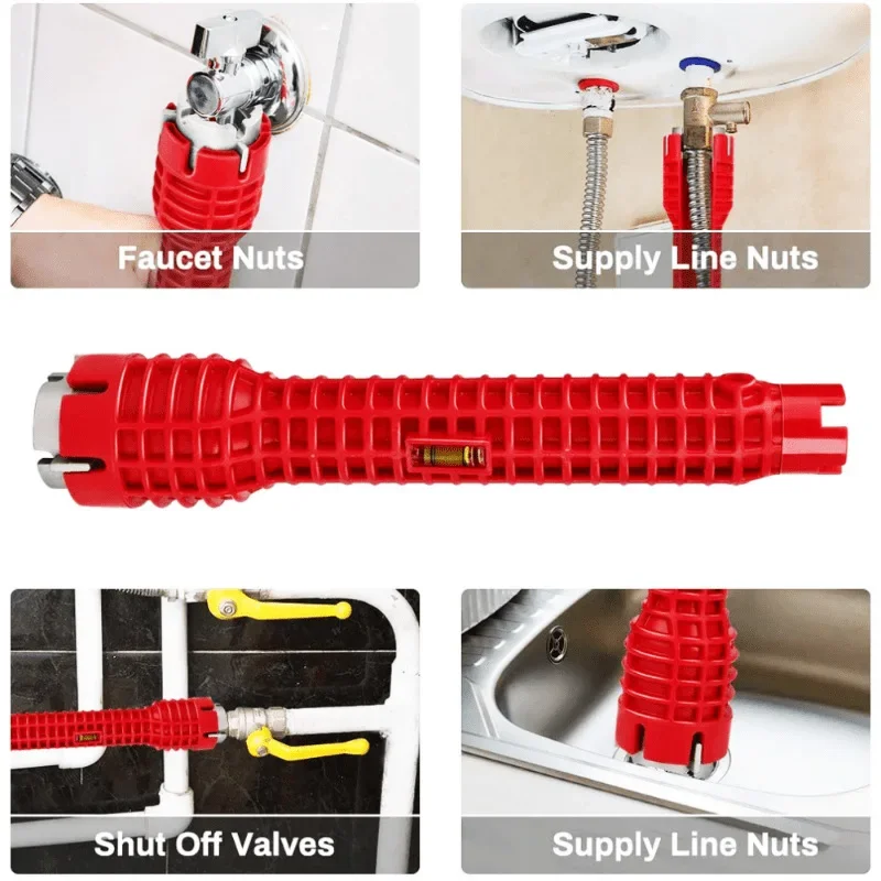 8 في 1 متعددة الوظائف بالوعة وجع انبوب ماء صنبور الحمام تركيب خاص السباكة سخان المياه أداة إصلاح المفك
